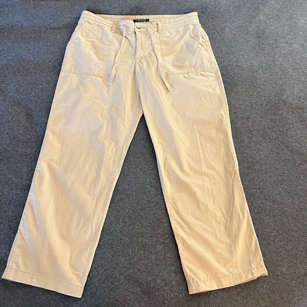 Lauren by Ralph Lauren Women's Cotton Cropped Chinos, Size 10